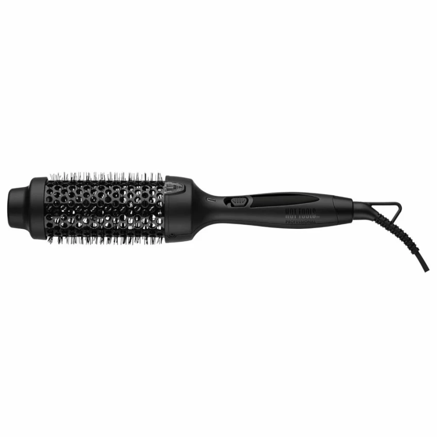 HOT TOOLS Professional 1-Inch Black Gold Styler - Straightener & Curling Iron for Effortless Hairstyling