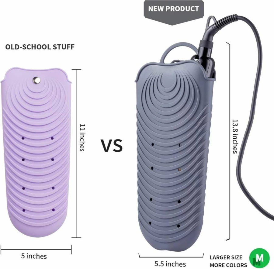 ZAXOP Silicone Heat Resistant Mat Pouch for Flat Iron & Curling Iron - Mint Green Hair Tool Accessory for Hot Styling Tools