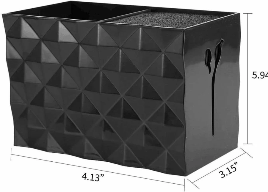 JIAKAI Professional Hairdressing Scissors Storage Case - Salon Scissor Holder Box for Stylists, Combs & Clips Organizer (Black)